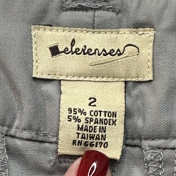 Elevenses Anthropologie Women's Front Zip Adjustable Buckle Straps Skirt 2 Gray - Picture 9 of 10